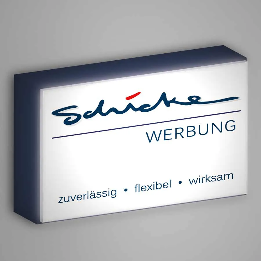 Leuchtkasten mit Haube