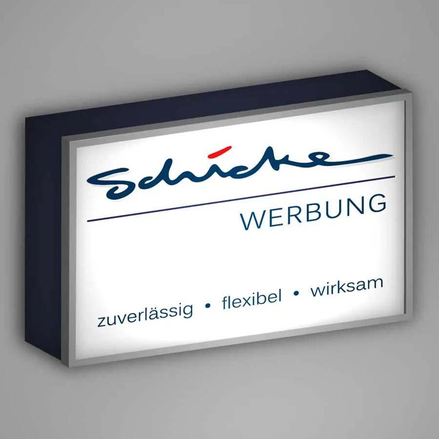 Leuchtkasten mit Scheibe